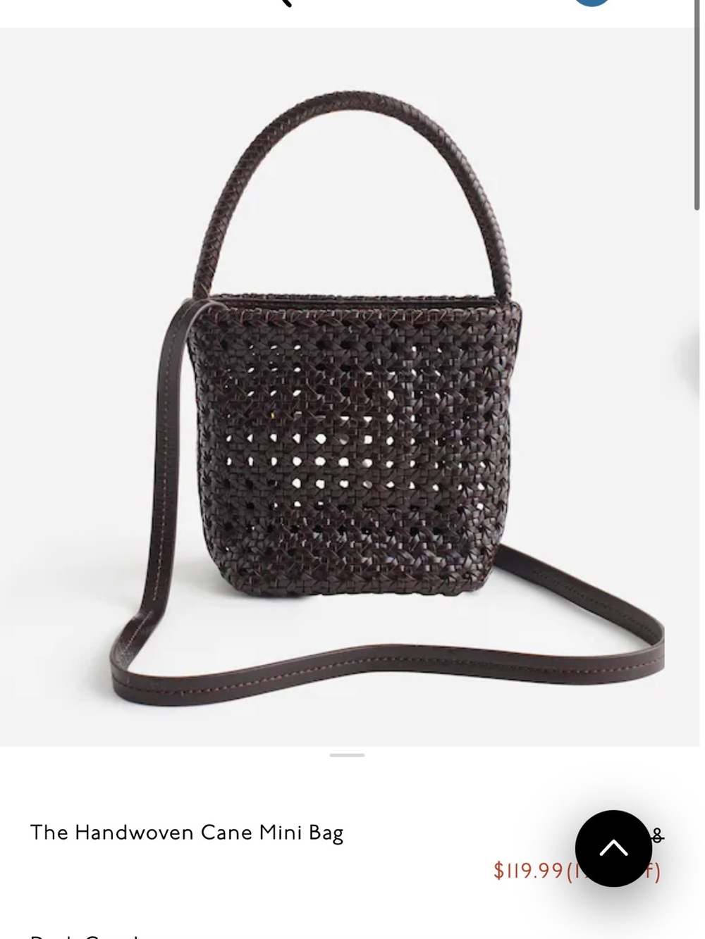 Madewell Handwoven Cane Mini Bag in Dark Brown